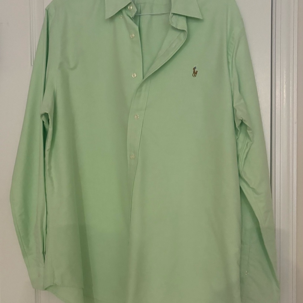 Men’s Polo by Ralph Lauren Green Button Down Shirt Size XL TG EUC